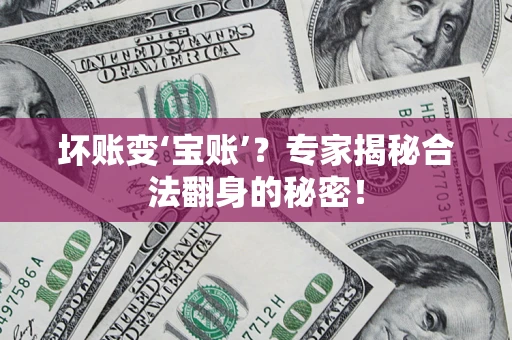 济南坏账变‘宝账’？专家揭秘合法翻身的秘密！