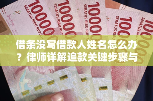 济南借条没写借款人姓名怎么办？律师详解追款关键步骤与证据链构建